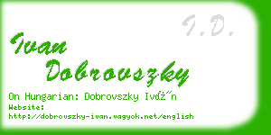 ivan dobrovszky business card